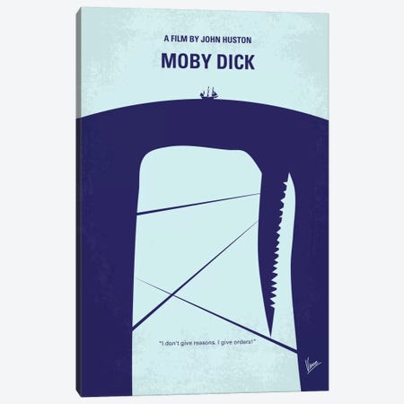 Moby Dick Minimal Movie Poster Canvas Print #CKG270} by Chungkong Canvas Art