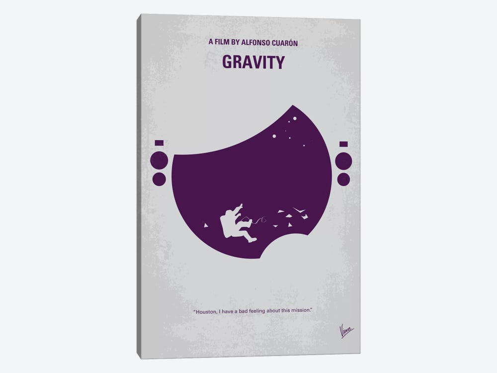 Gravity Minimal Movie Poster by Chungkong 1-piece Canvas Art Print
