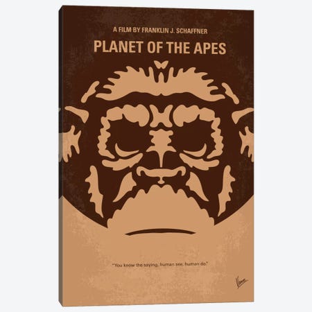 Planet Of The Apes Minimal Movie Poster Canvas Print #CKG273} by Chungkong Canvas Art