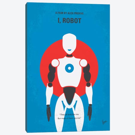 I, Robot Minimal Movie Poster Canvas Print #CKG278} by Chungkong Canvas Artwork
