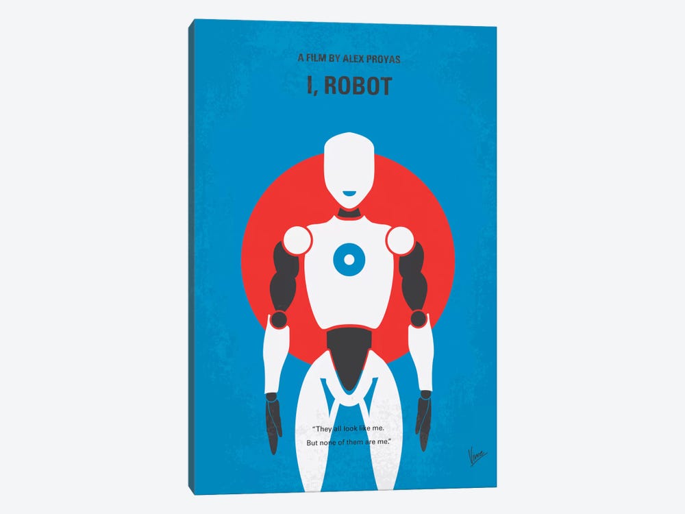 I, Robot Minimal Movie Poster by Chungkong 1-piece Canvas Art Print