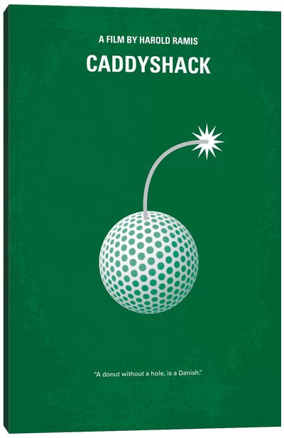 Caddyshack Minimal Movie Poster Canvas Art Print - Chungkong's Comedy Movie Posters