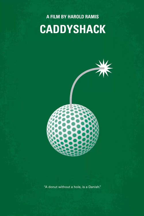 Caddyshack Minimal Movie Poster by Chungkong wall art