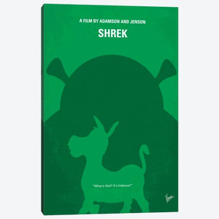 Shrek Minimal Movie Poster Canvas Print #CKG290} by Chungkong Canvas Art
