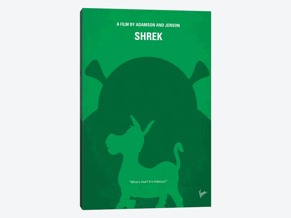 Shrek Minimal Movie Poster by Chungkong 1-piece Canvas Print