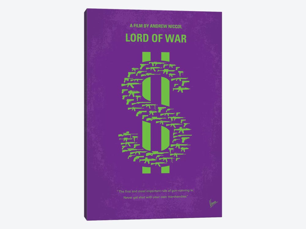 Lord Of War Minimal Movie Poster by Chungkong 1-piece Canvas Art