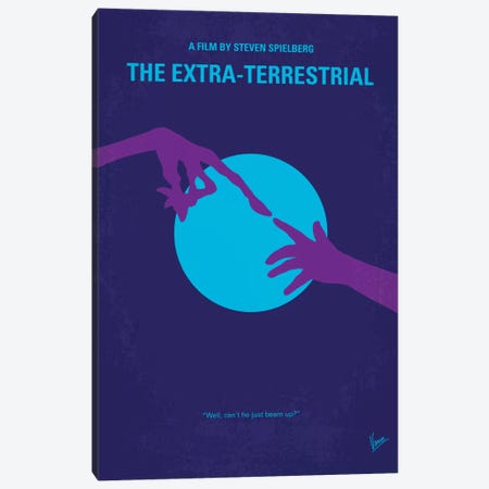 E.T. The Extra-Terrestrial Minimal Movie Poster Canvas Print #CKG292} by Chungkong Canvas Wall Art