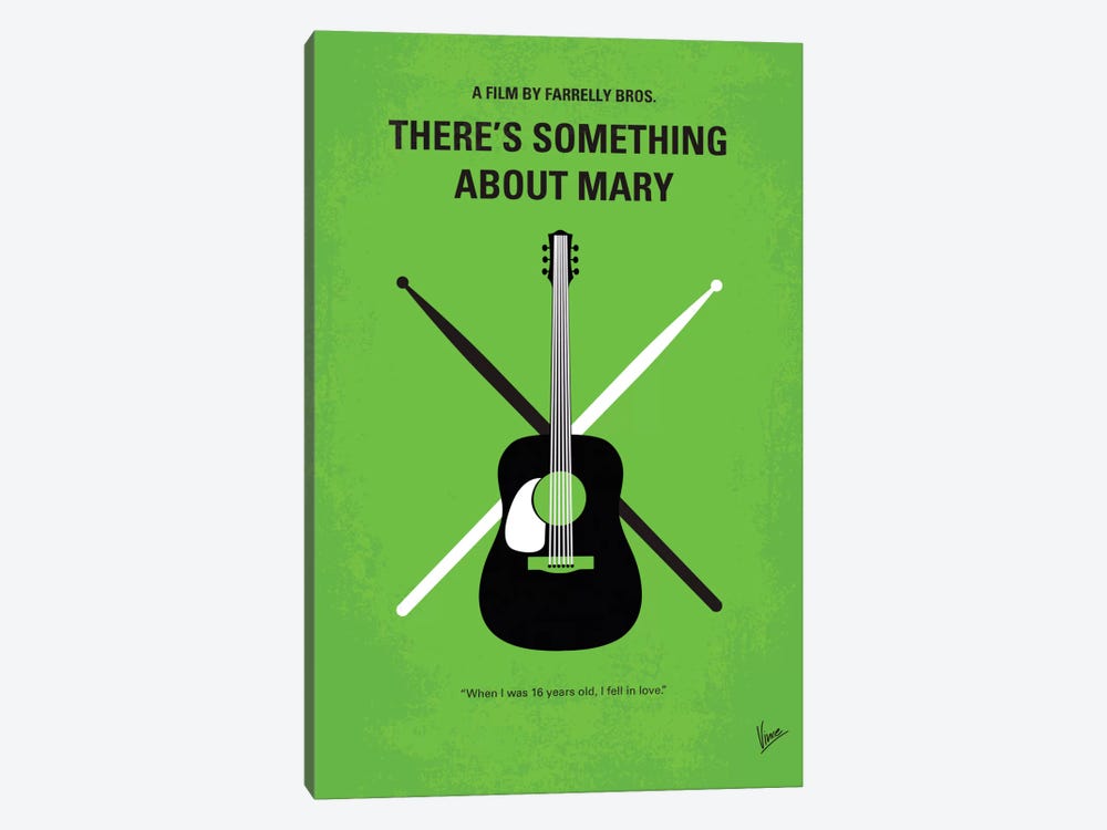 There's Something About Mary Minimal Movie Poster by Chungkong 1-piece Canvas Print