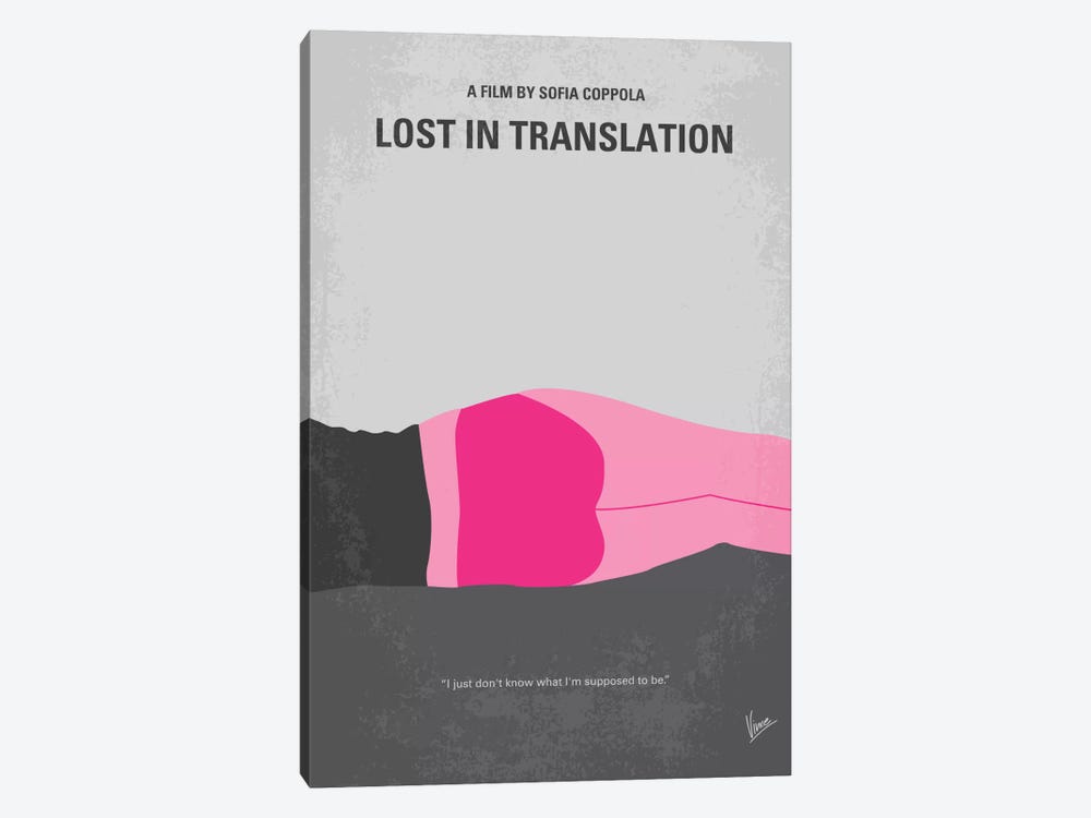 Lost In Translation Minimal Movie Poster by Chungkong 1-piece Canvas Art