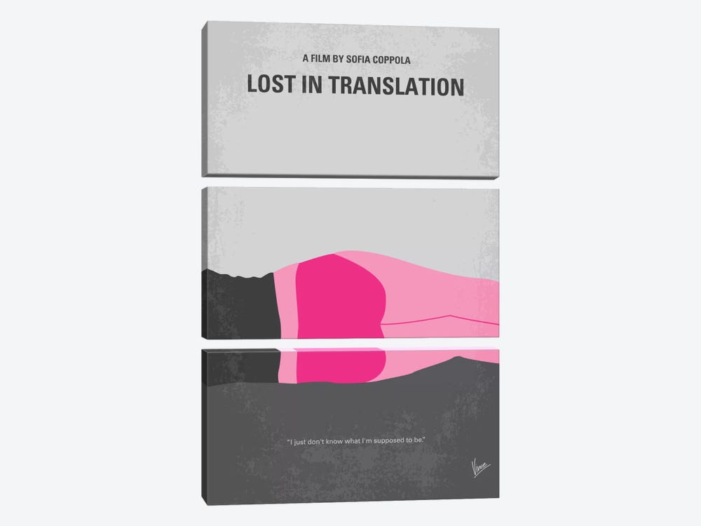 Lost In Translation Minimal Movie Poster by Chungkong 3-piece Canvas Art