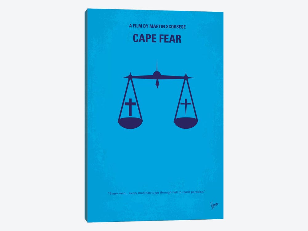 Cape Fear Minimal Movie Poster by Chungkong 1-piece Canvas Artwork