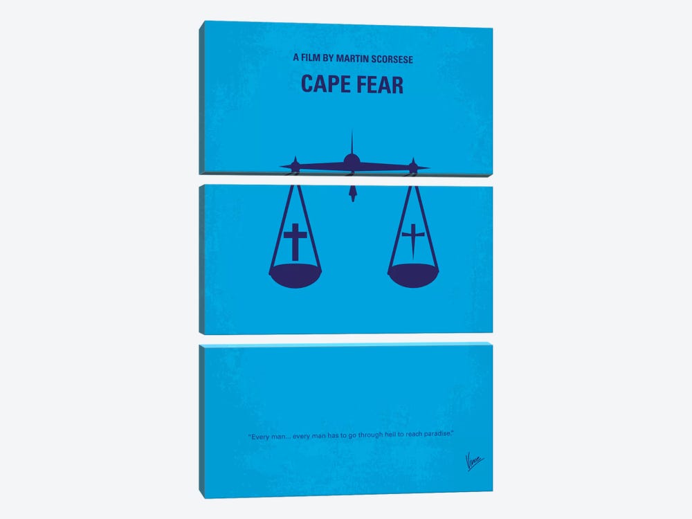 Cape Fear Minimal Movie Poster by Chungkong 3-piece Canvas Artwork