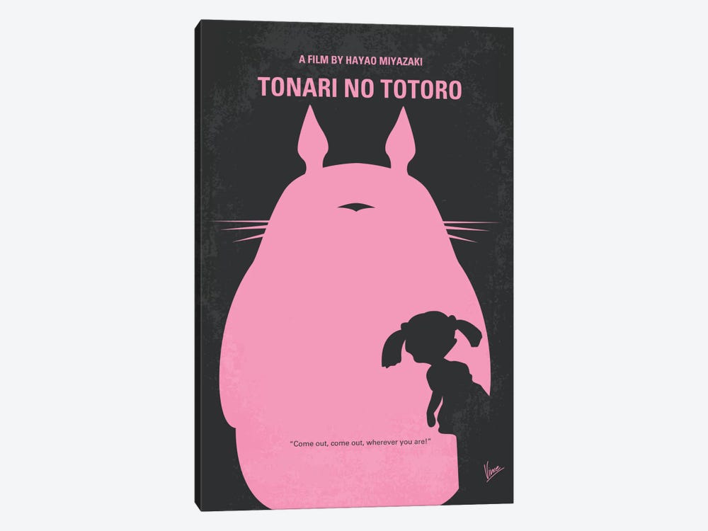 My Neighbor Totoro Minimal Movie Poster by Chungkong 1-piece Canvas Print