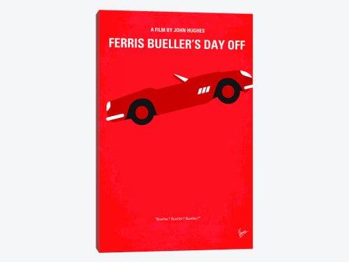 iCanvasART CKG302-1PC6-26x18 Ferris Buellers Day Off Minimal Movie Poster 26 x 18