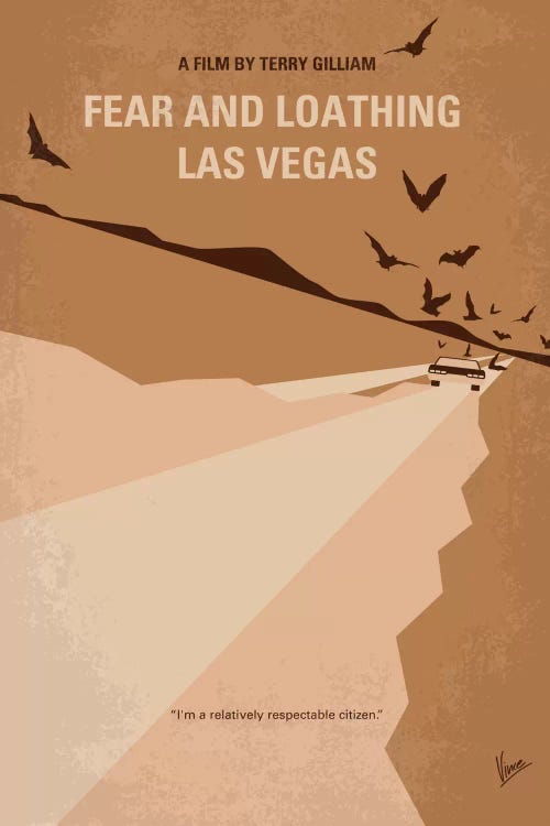 Fear And Loathing Las Vegas Minimal Movie Poster C Chungkong Icanvas
