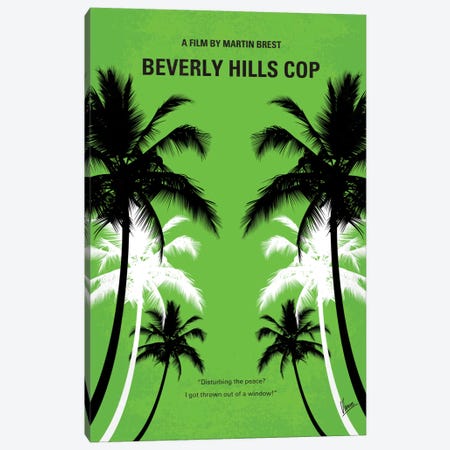 Beverly Hills Cop Minimal Movie Poster Canvas Print #CKG304} by Chungkong Art Print