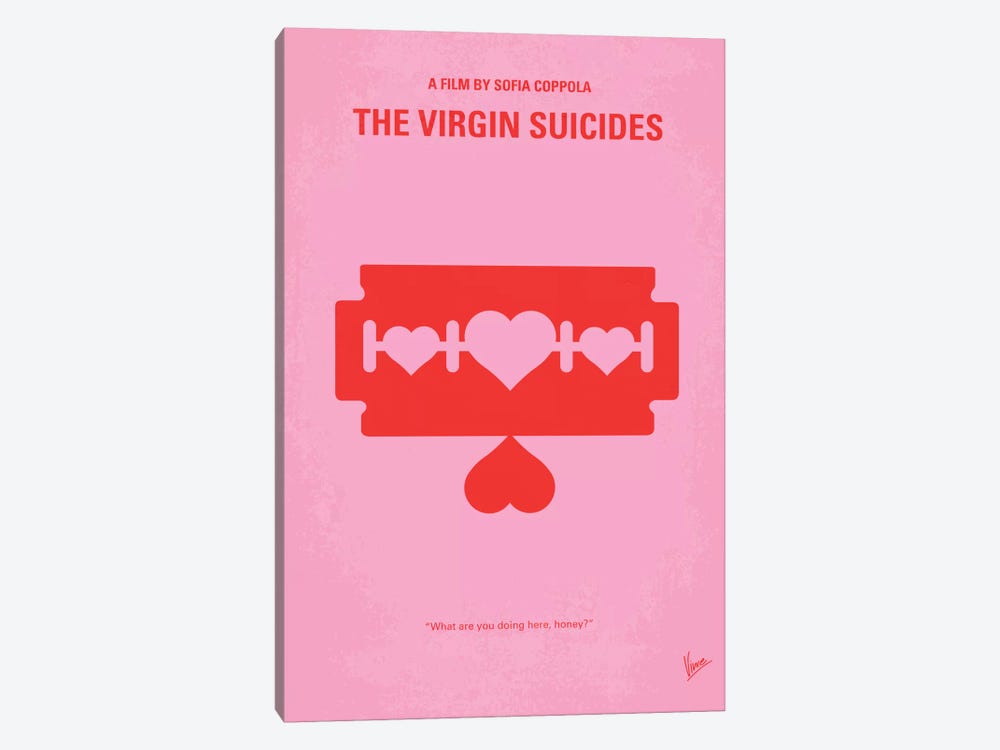 The Virgin Suicides Minimal Movie Poster by Chungkong 1-piece Canvas Wall Art