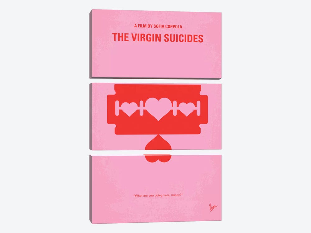 The Virgin Suicides Minimal Movie Poster by Chungkong 3-piece Canvas Art