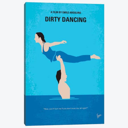 Dirty Dancing Minimal Movie Poster Canvas Print #CKG308} by Chungkong Canvas Wall Art