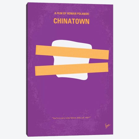 Chinatown Minimal Movie Poster Canvas Print #CKG30} by Chungkong Canvas Artwork