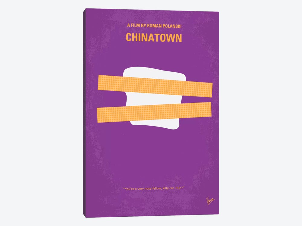 Chinatown Minimal Movie Poster by Chungkong 1-piece Canvas Wall Art