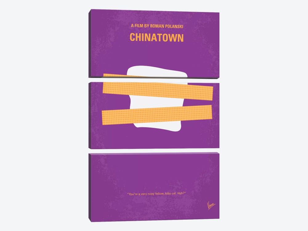 Chinatown Minimal Movie Poster by Chungkong 3-piece Canvas Wall Art