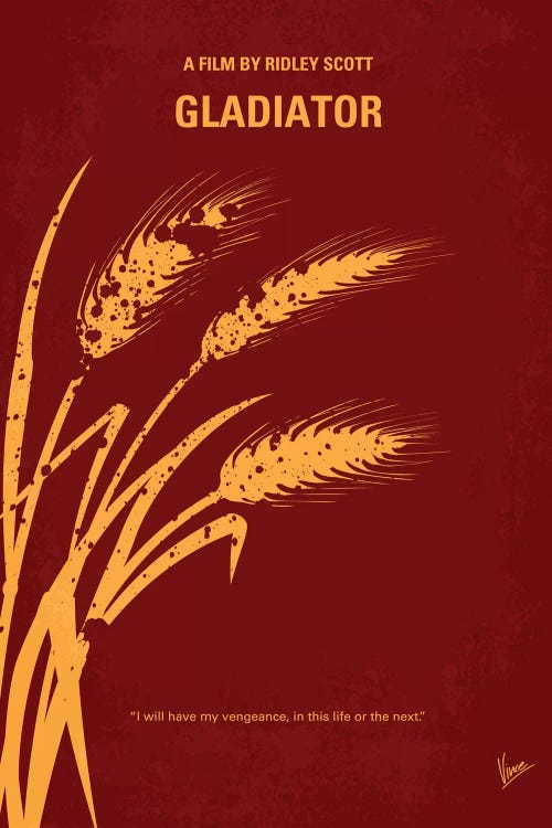 Gladiator Minimal Movie Poster by Chungkong wall art