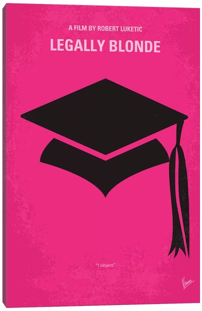 Legally Blonde Minimal Movie Poster Canvas Art Print - Chungkong's Comedy Movie Posters