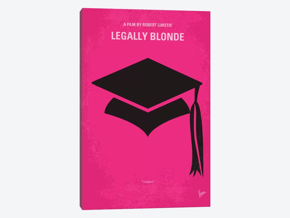 Legally Blonde Minimal Movie Poster by Chungkong 1-piece Canvas Art Print
