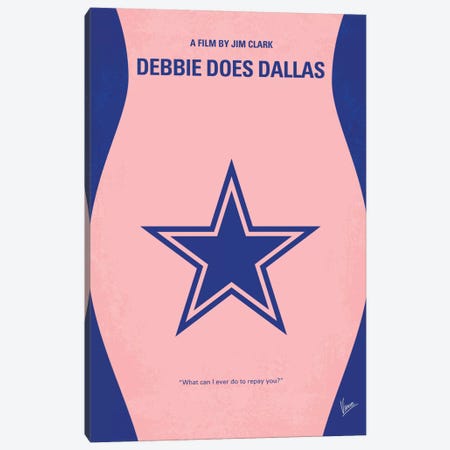 Debbie Does Dallas Minimal Movie Poster Canvas Print #CKG312} by Chungkong Art Print
