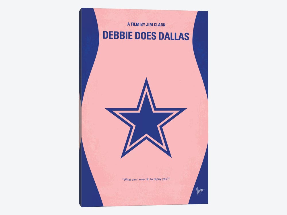 Debbie Does Dallas Minimal Movie Poster by Chungkong 1-piece Canvas Artwork