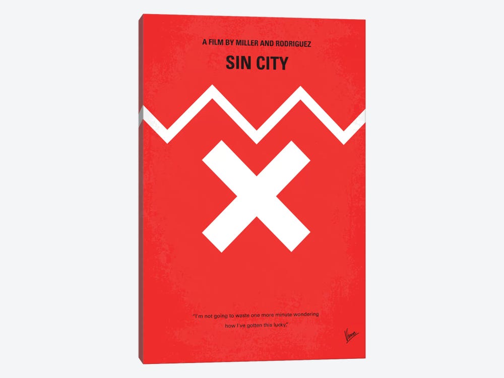 Sin City Minimal Movie Poster by Chungkong 1-piece Canvas Artwork