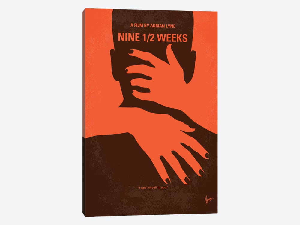 Nine 1/2 Weeks Minimal Movie Poster by Chungkong 1-piece Canvas Print