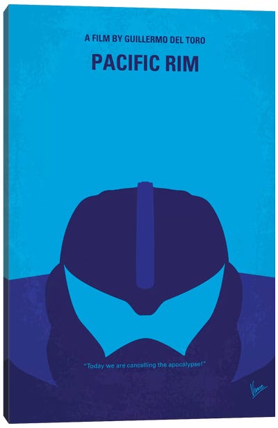 Pacific Rim Minimal Movie Poster Canvas Art Print - Chungkong's Action & Adventure Movie Posters