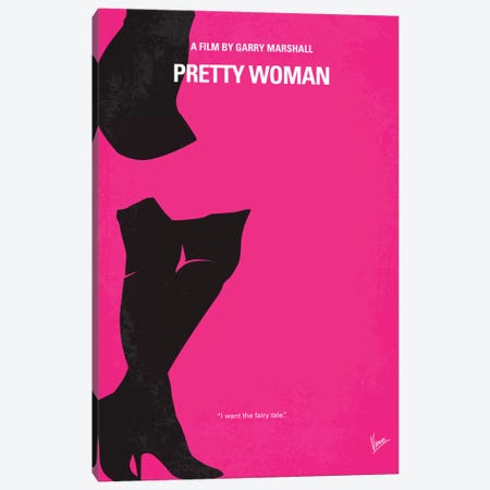 Pretty Woman Minimal Movie Poster Canvas Print #CKG317} by Chungkong Canvas Art
