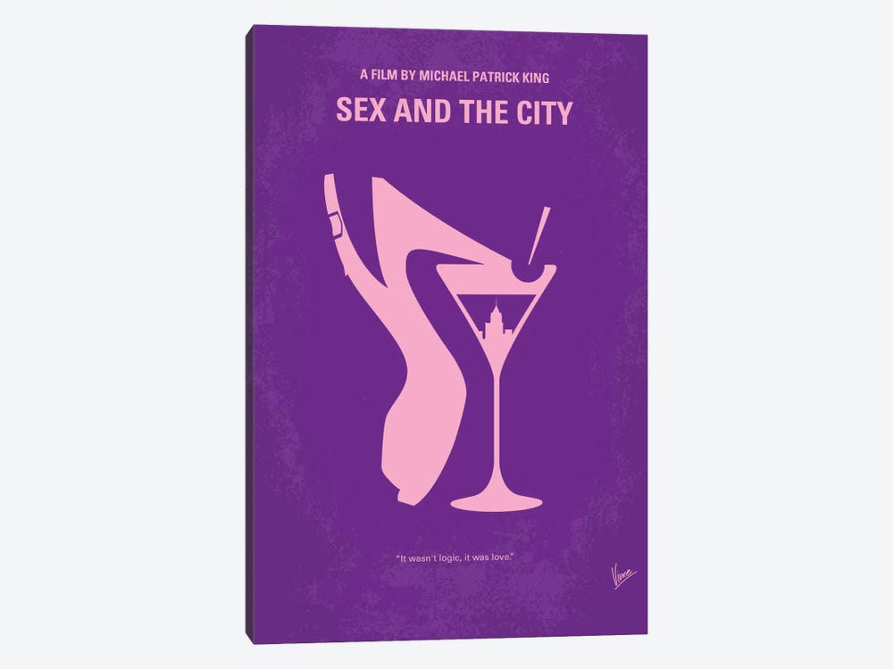 Sex And The City Minimal Movie Poster by Chungkong 1-piece Canvas Art