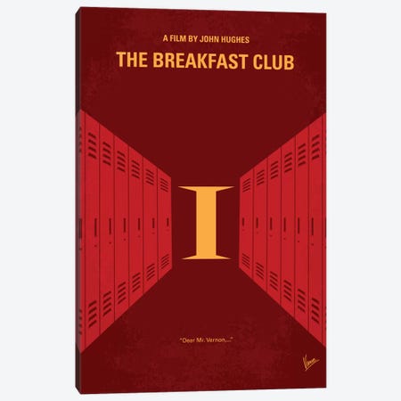 The Breakfast Club Minimal Movie Poster Canvas Print #CKG319} by Chungkong Canvas Art Print