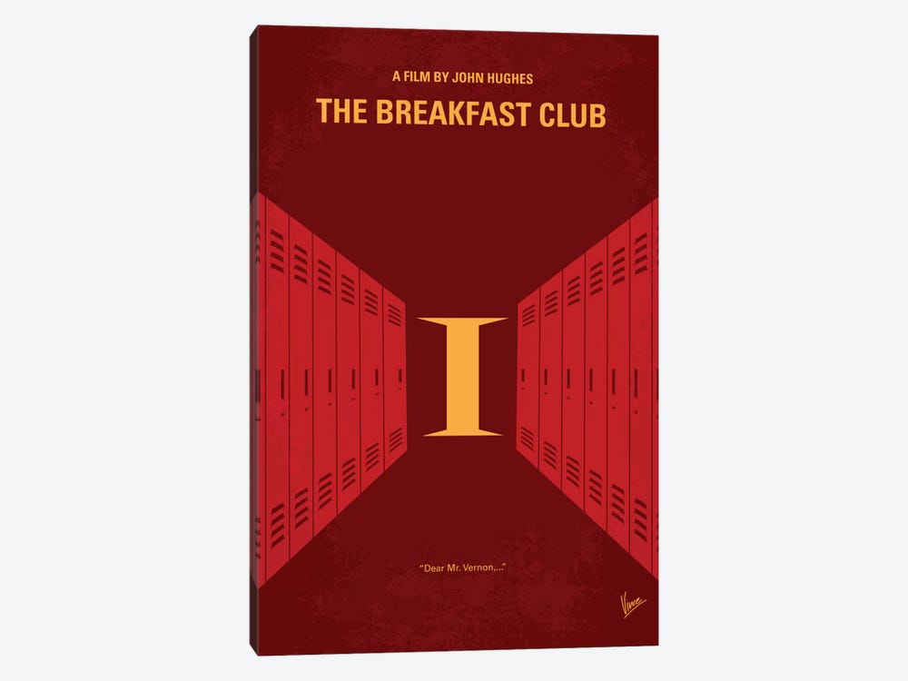 The Breakfast Club Minimal Movie Poster by Chungkong 1-piece Canvas Print