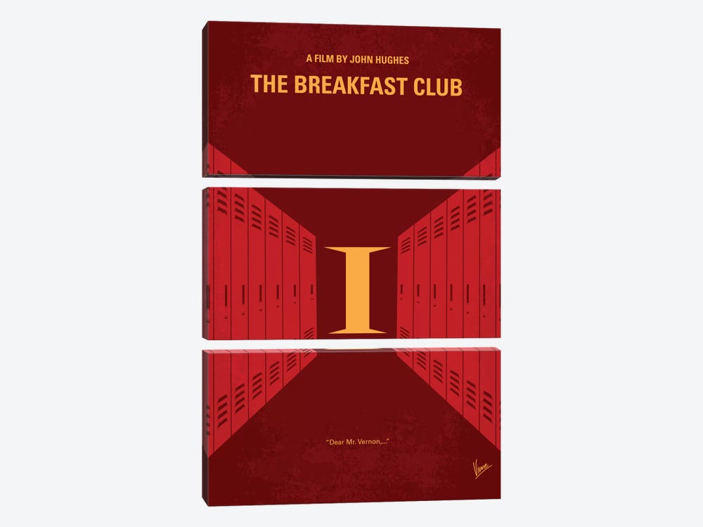 The Breakfast Club Minimal Movie Poster by Chungkong 3-piece Canvas Art Print