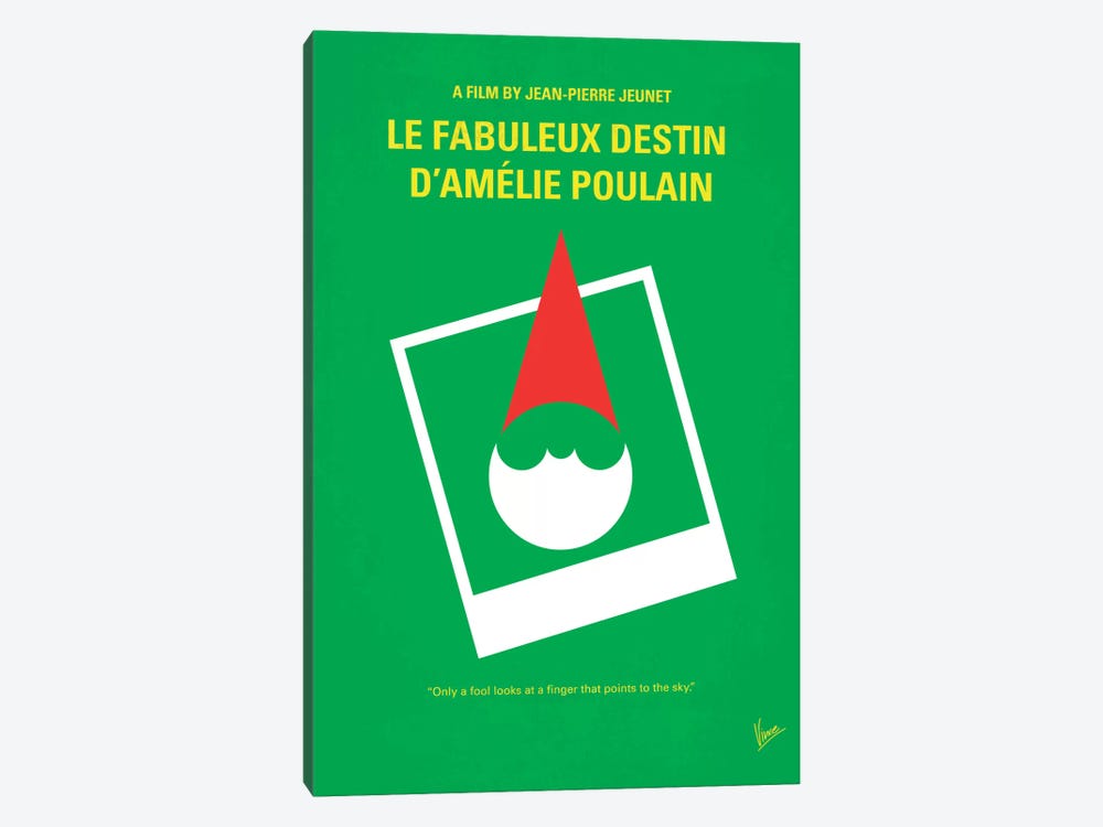 Amelie Minimal Movie Poster by Chungkong 1-piece Canvas Art