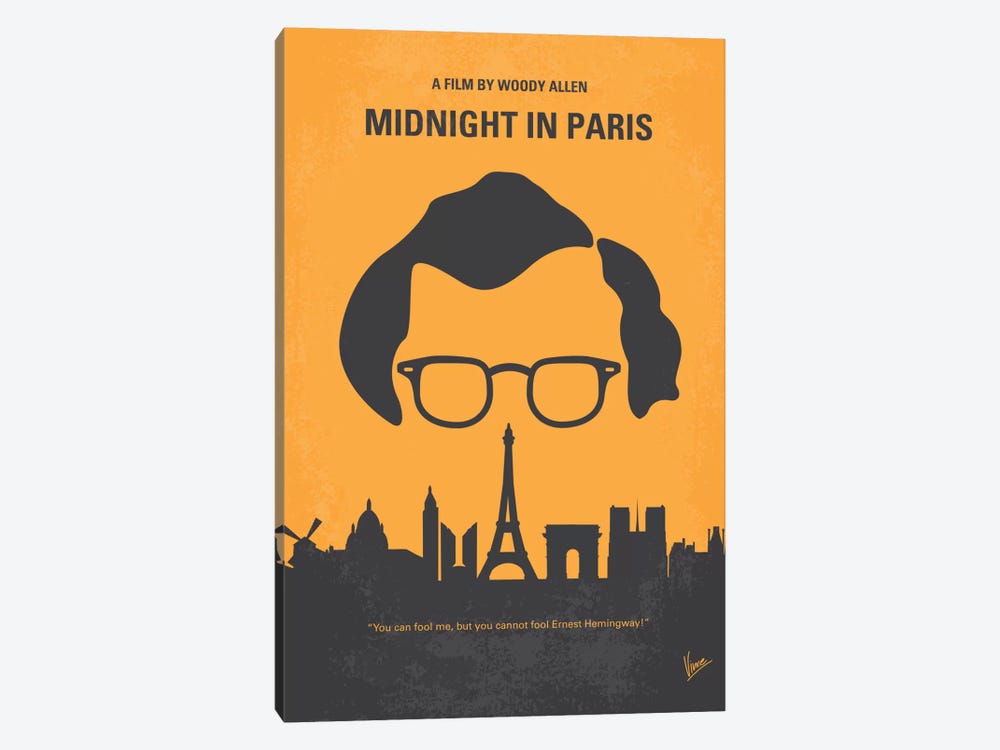 Midnight In Paris Minimal Movie Poster by Chungkong 1-piece Art Print