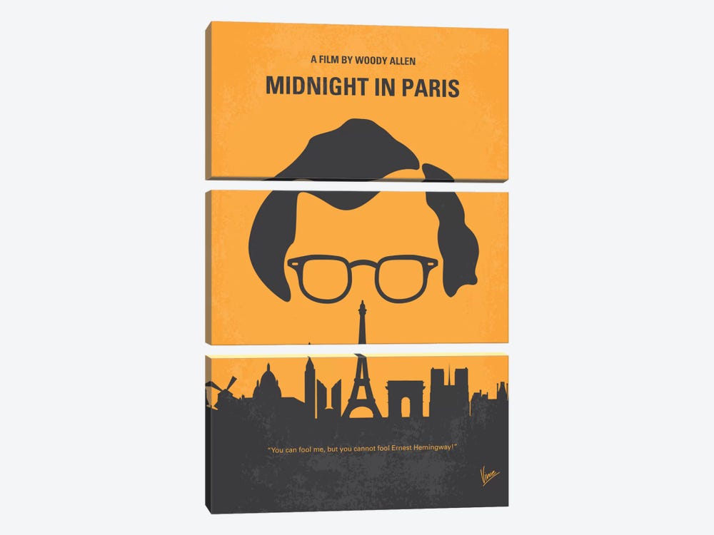 Midnight In Paris Minimal Movie Poster by Chungkong 3-piece Art Print