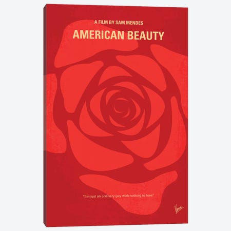 American Beauty Minimal Movie Poster Canvas Print #CKG323} by Chungkong Canvas Artwork