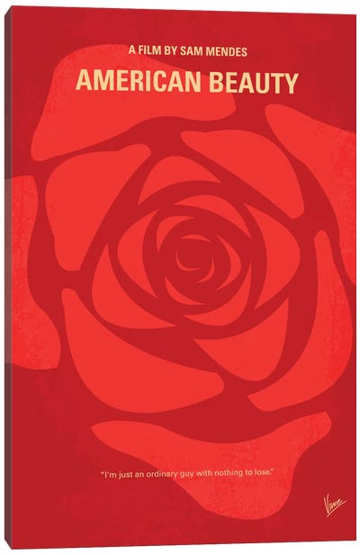 American Beauty Minimal Movie Poster Canvas Art Print - 420 Collection