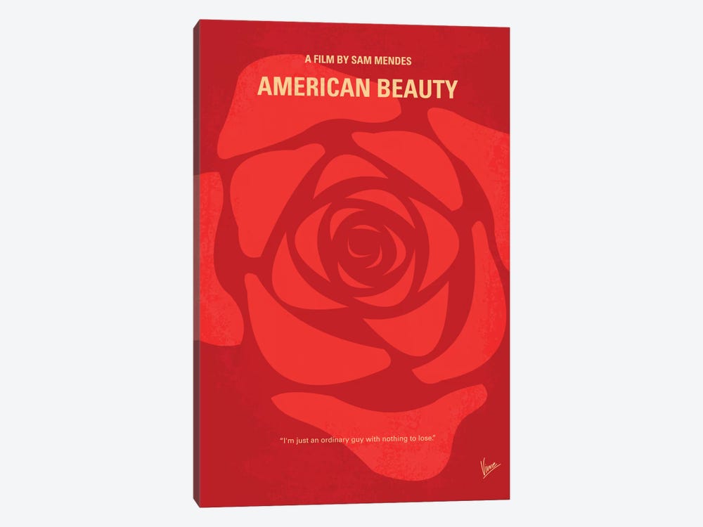 American Beauty Minimal Movie Poster by Chungkong 1-piece Canvas Art
