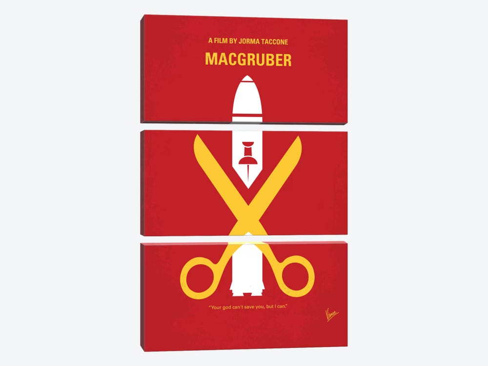 MacGruber Minimal Movie Poster by Chungkong 3-piece Canvas Art