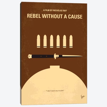 Rebel Without A Cause Minimal Movie Poster Canvas Print #CKG328} by Chungkong Canvas Art
