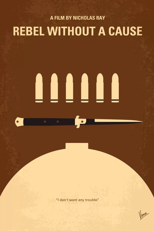 Rebel Without A Cause Minimal Movie Poster by Chungkong wall art