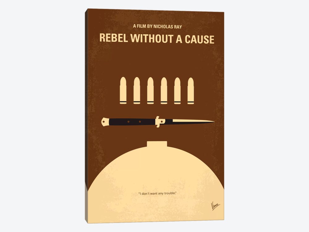 Rebel Without A Cause Minimal Movie Poster by Chungkong 1-piece Canvas Print