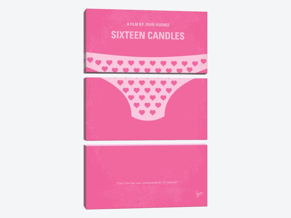 Sixteen Candles Minimal Movie Poster by Chungkong 3-piece Canvas Artwork